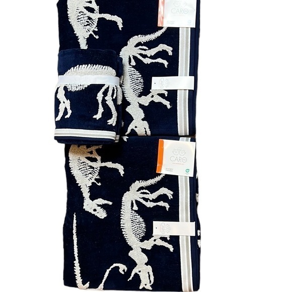 Caro Kids Other - Caro - ‘Dinosaurs’ Bath & Hand Towel Set (2). NWT Firm! Last One!
